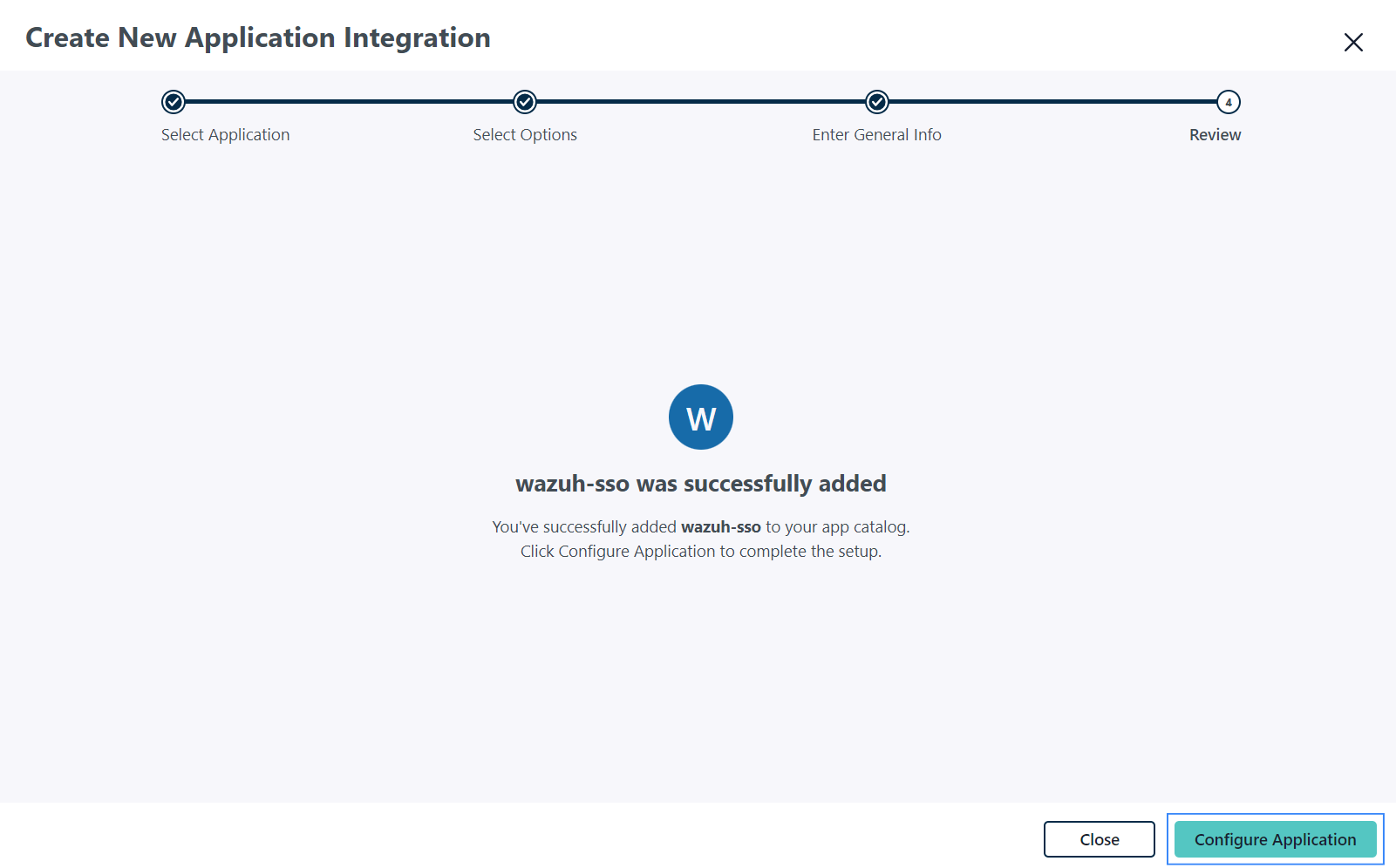 Confirm new application integration