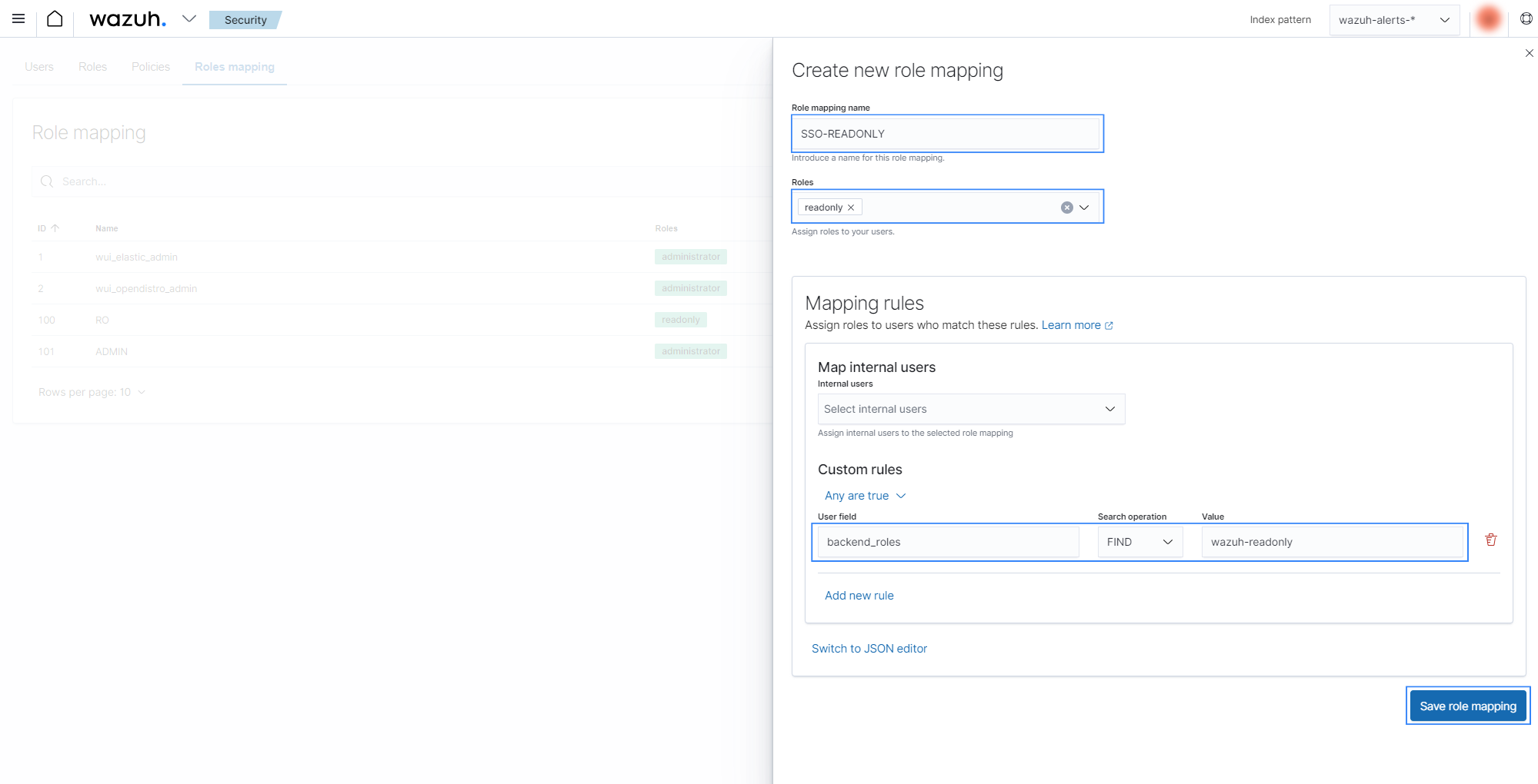 Create ThreatLockDown role mapping