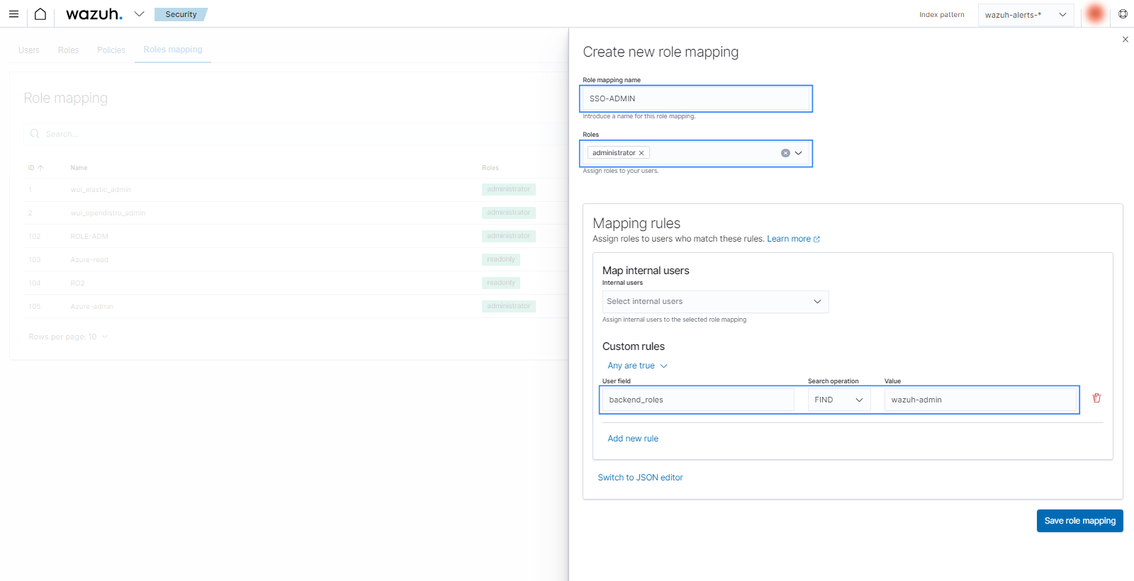 Create ThreatLockDown role mapping