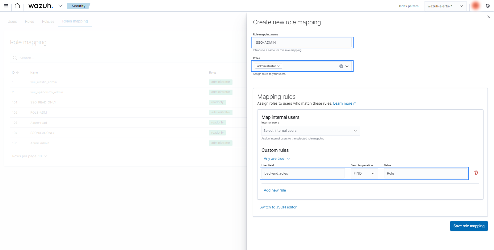 Create ThreatLockDown role mapping