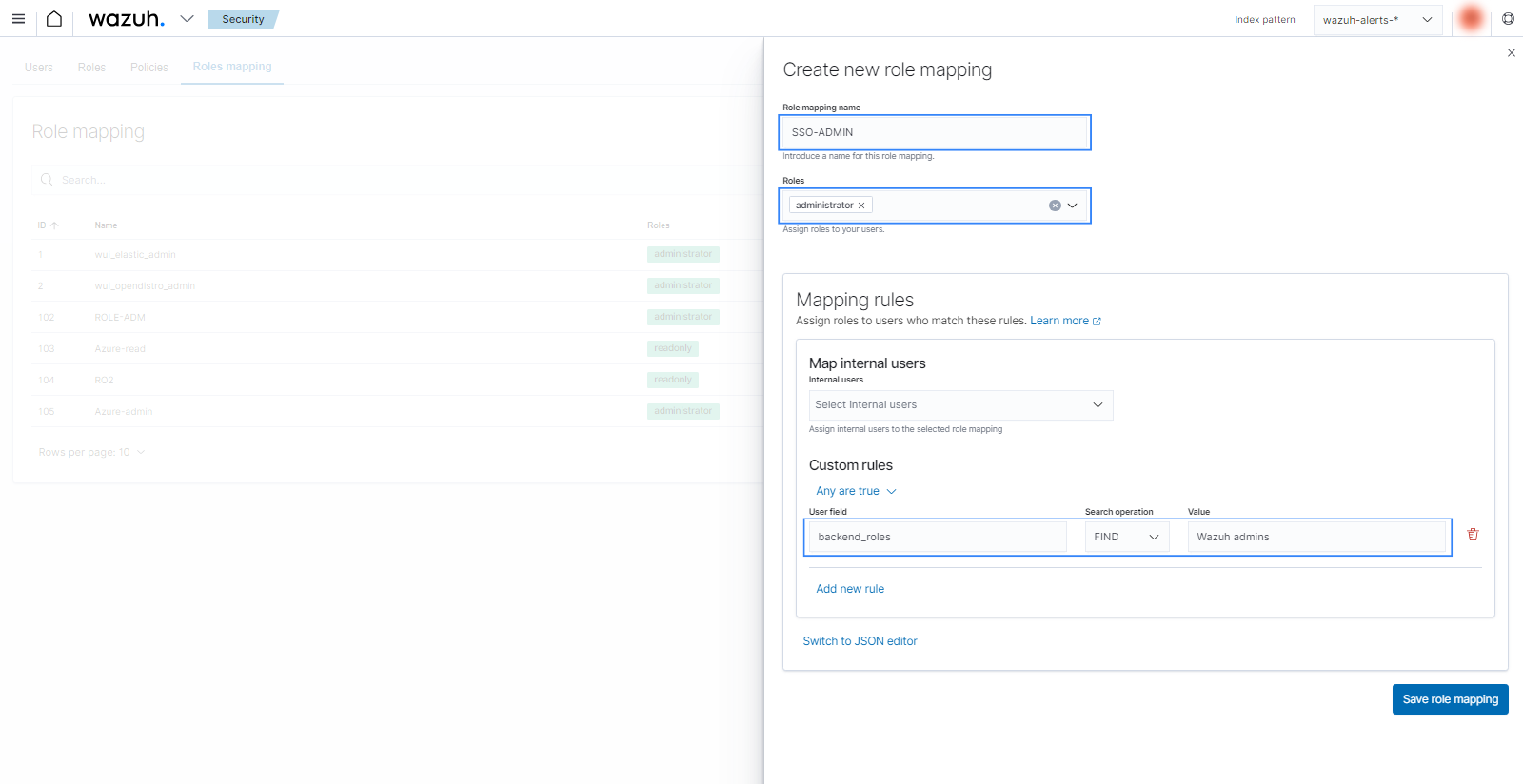 Create ThreatLockDown role mapping