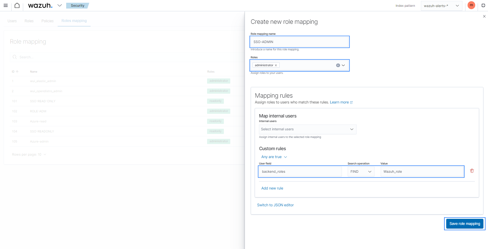 Create ThreatLockDown role mapping