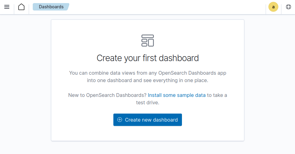 Create new dashboard