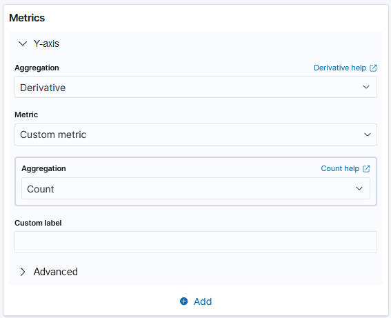 Derivative metrics aggregation