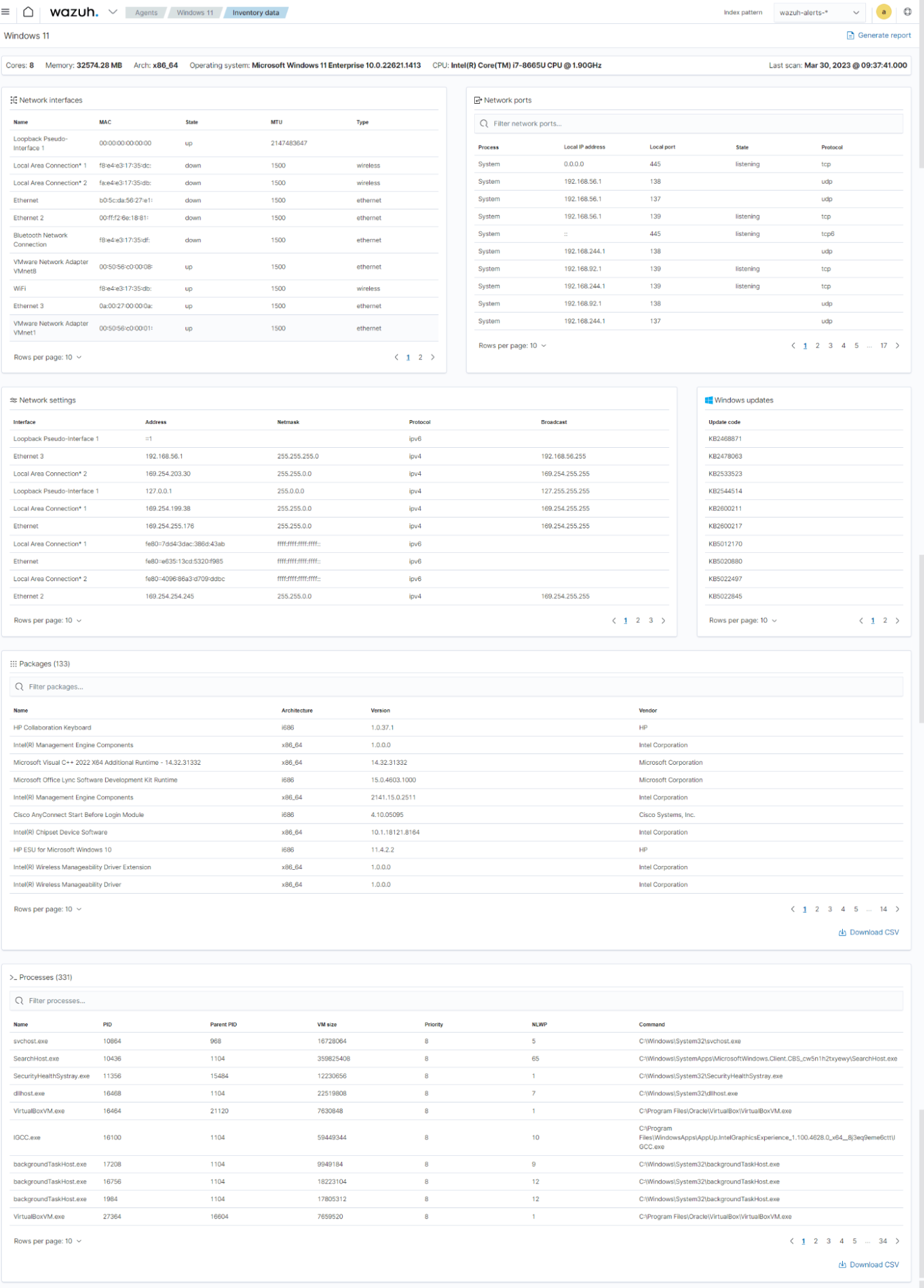 Inventory data module