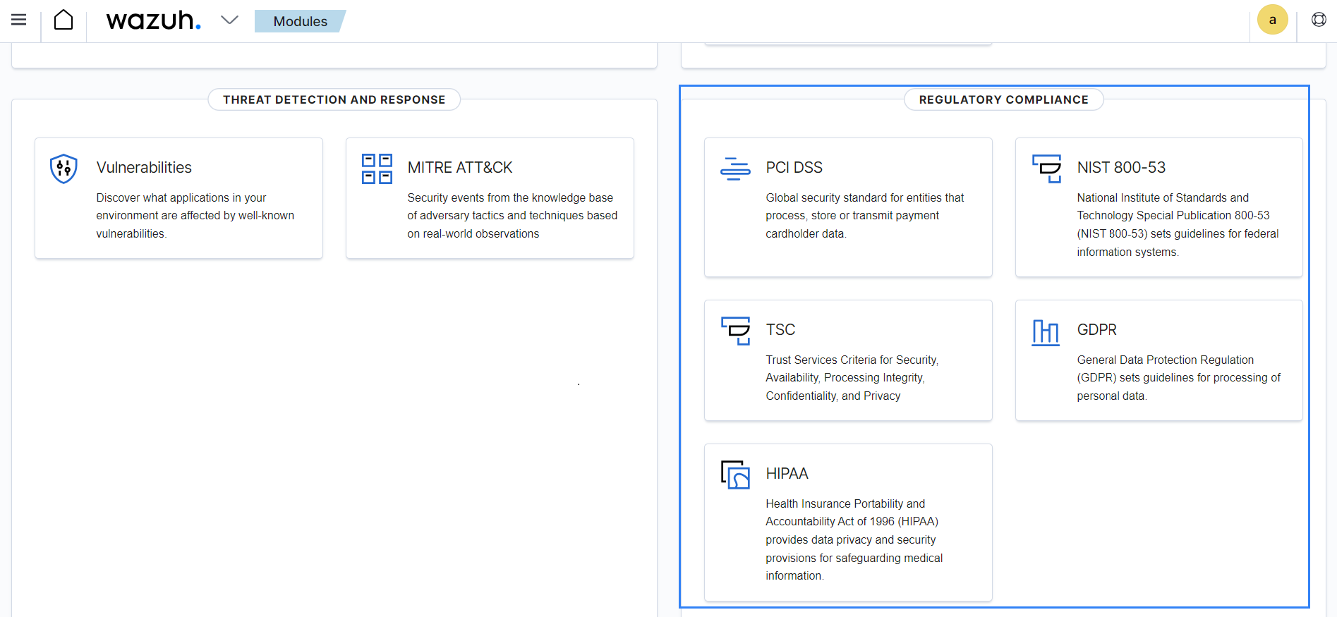 Regulatory compliance module