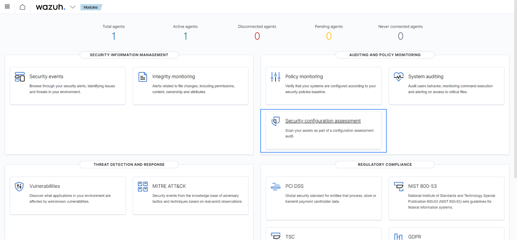 Select the SCA module