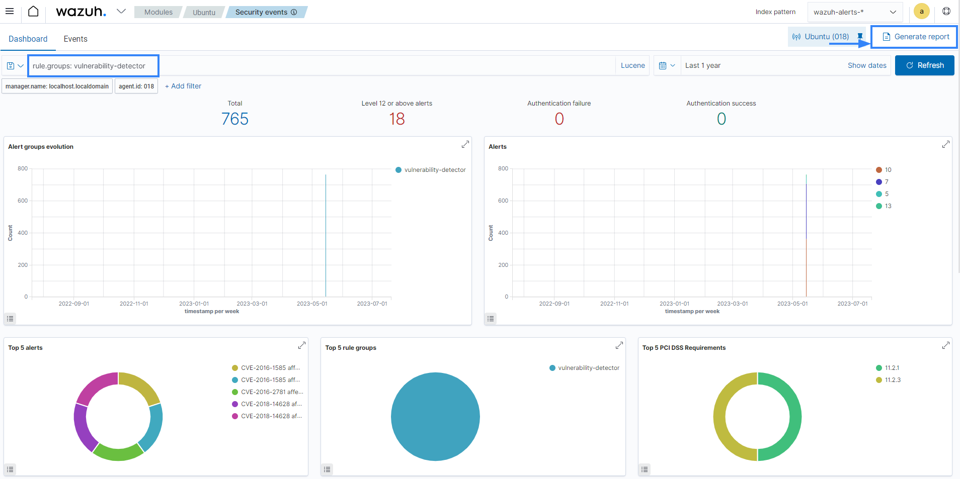 Vulnerability Detection report generation