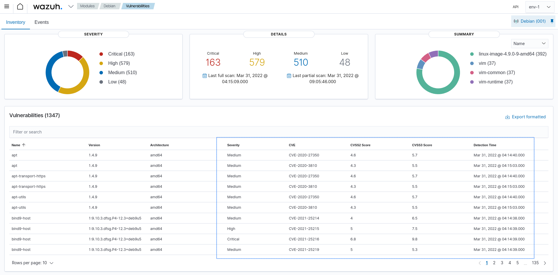 vulnerability detection inventory